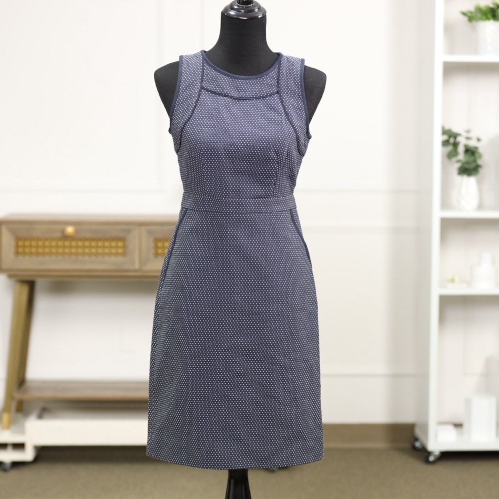 J. Crew Navy Polka Dot Mini Dress